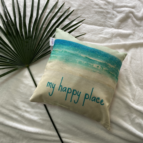 Our Nirvana collection of light Inspirational quotes to inspire you, your family and friends. 3D printed with a turquoise sea and white sand beach in the background the quote says, 